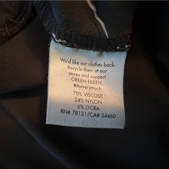 Eileen Fisher Gray Washable Stretch Crepe Straight Leg Ankle Pant size Medium - Picture 7 of 10